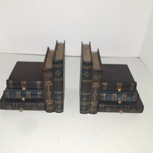 Vintage Home Interior Book Ends Hidden Compartments Hand Painted